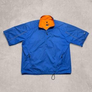 Vintage 00s Nike Golf Rain Jacket Half Zip Windbreaker with Half Sleeves